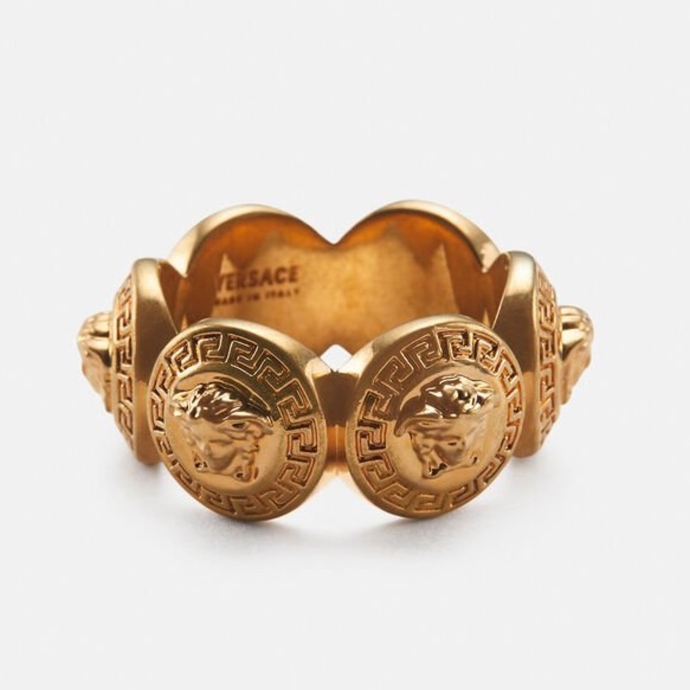 VERSACE MEDUSA TRIBUTE GOLD RING (SIZE 9) BRAND NEW IN BOX